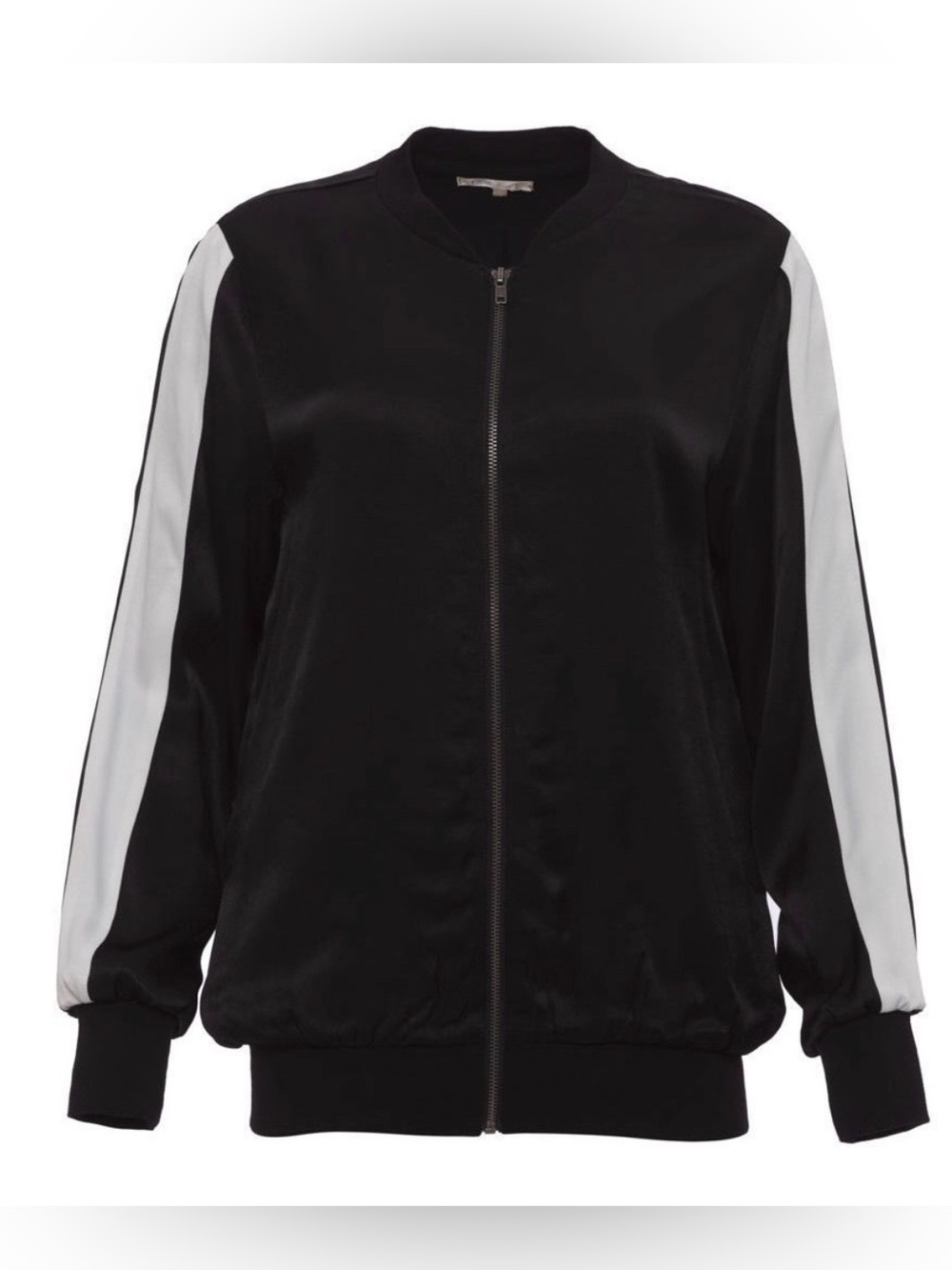 Gold Hawk Haley Viscose Color Block Bomber (Black)